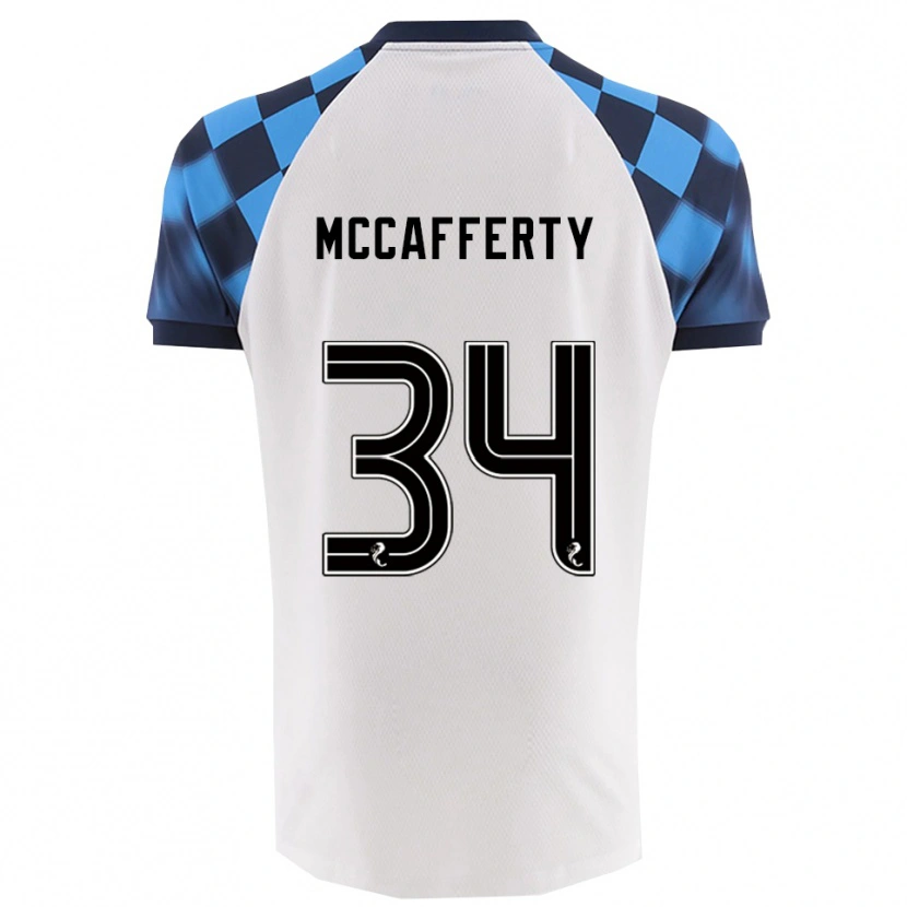 Danxen Hombre Camiseta Flynn Mccafferty #34 Blanco Celeste 2ª Equipación 2025/26 La Camisa
