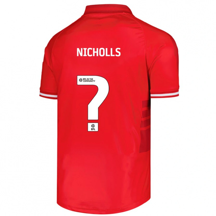 Danxen Mujer Camiseta Kirstie Nicholls #0 Rojo Blanco 1ª Equipación 2025/26 La Camisa