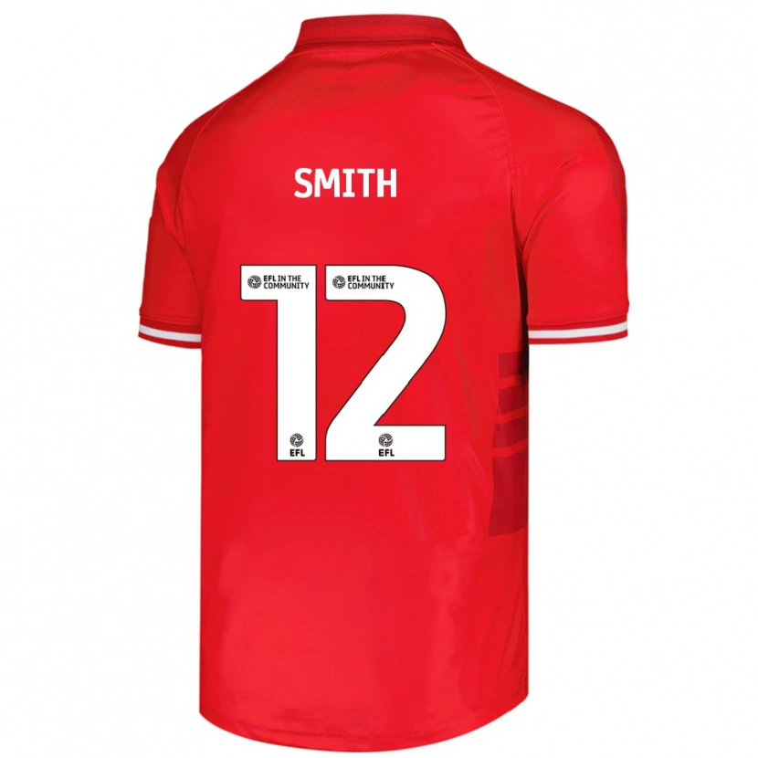 Danxen Mujer Camiseta Jackson Smith #12 Rojo Blanco 1ª Equipación 2025/26 La Camisa