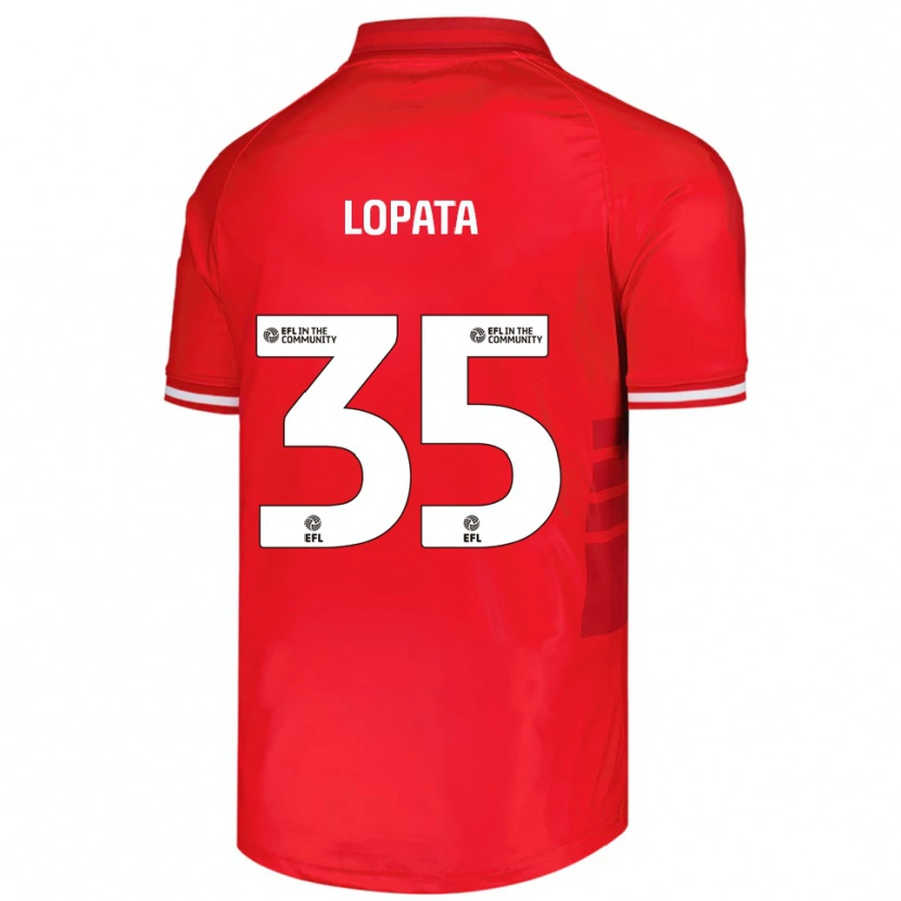 Danxen Mujer Camiseta Kacper Lopata #35 Rojo Blanco 1ª Equipación 2025/26 La Camisa