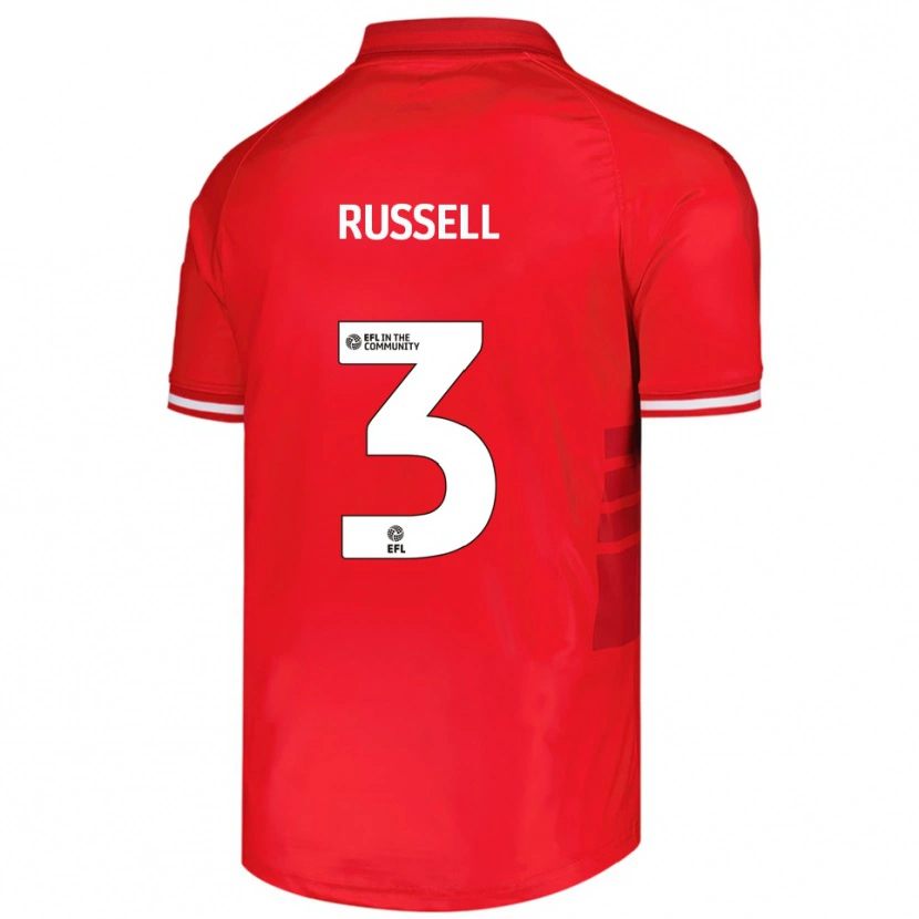 Danxen Mujer Camiseta Jon Russell #3 Rojo Blanco 1ª Equipación 2025/26 La Camisa