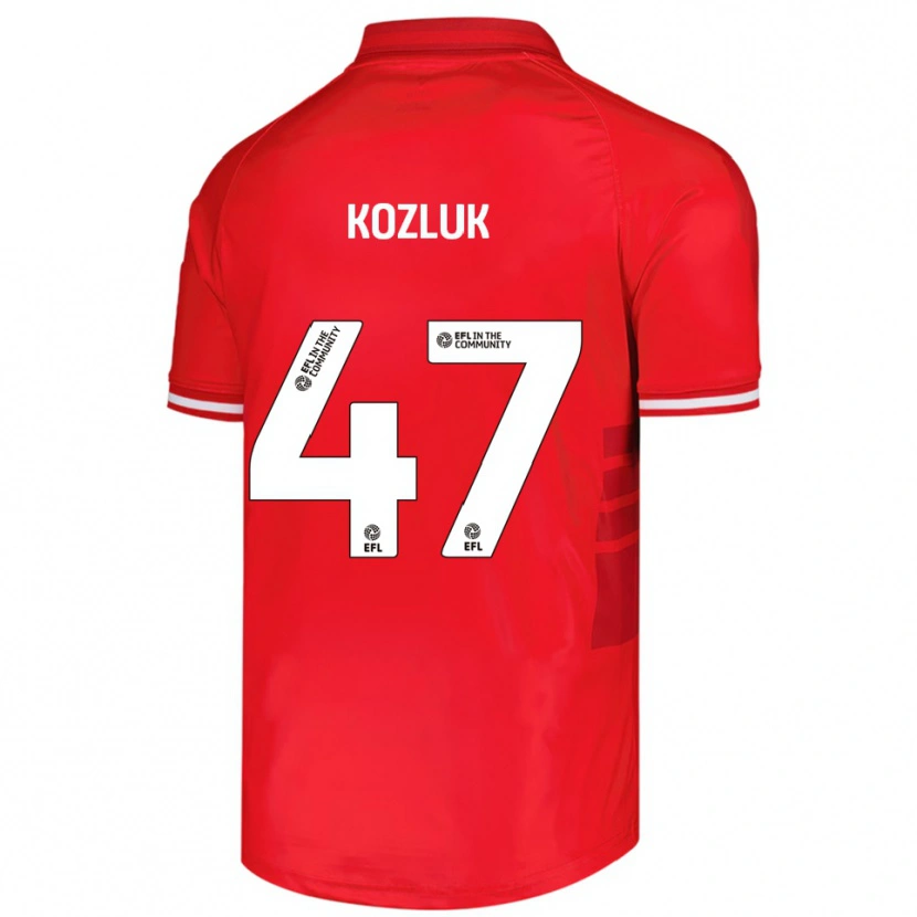 Danxen Mujer Camiseta Ziggy Kozluk #47 Rojo Blanco 1ª Equipación 2025/26 La Camisa