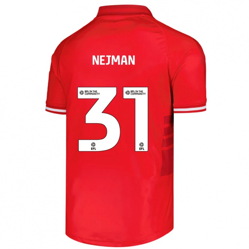 Danxen Mujer Camiseta Harrison Nejman #31 Rojo Blanco 1ª Equipación 2025/26 La Camisa