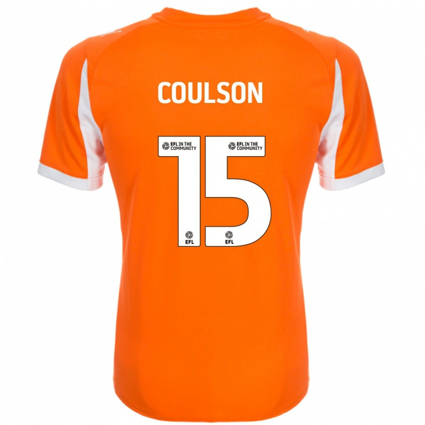 Danxen Mujer Camiseta Hayden Coulson #15 Naranja Blanco 1ª Equipación 2025/26 La Camisa