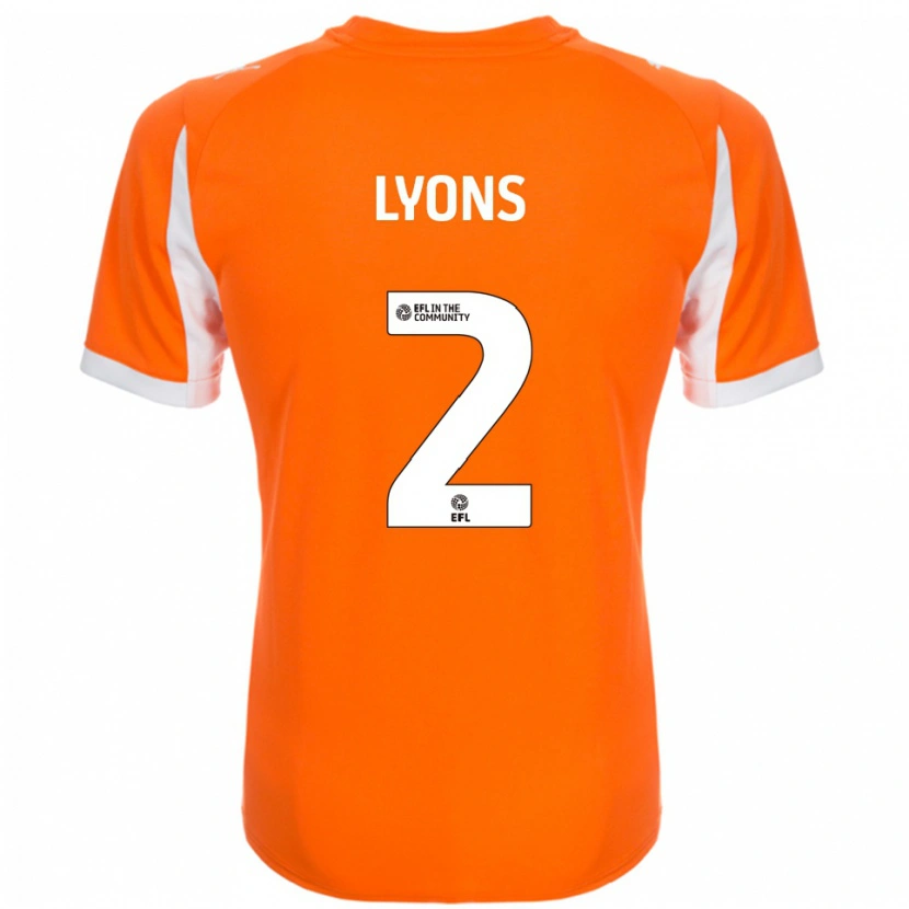 Danxen Mujer Camiseta Andy Lyons #2 Naranja Blanco 1ª Equipación 2025/26 La Camisa