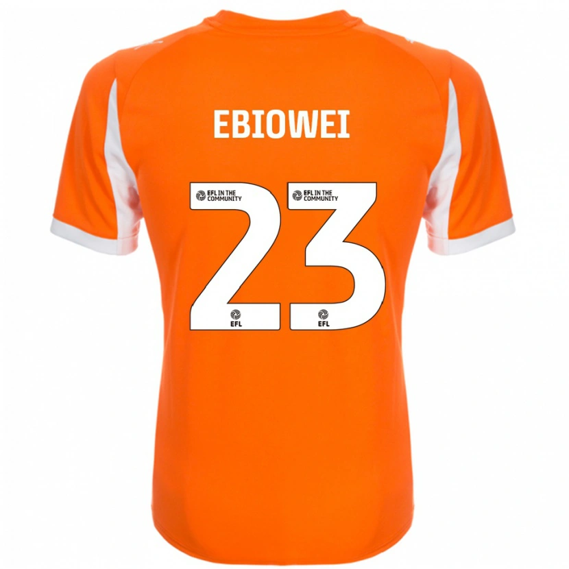 Danxen Mujer Camiseta Malcolm Ebiowei #23 Naranja Blanco 1ª Equipación 2025/26 La Camisa