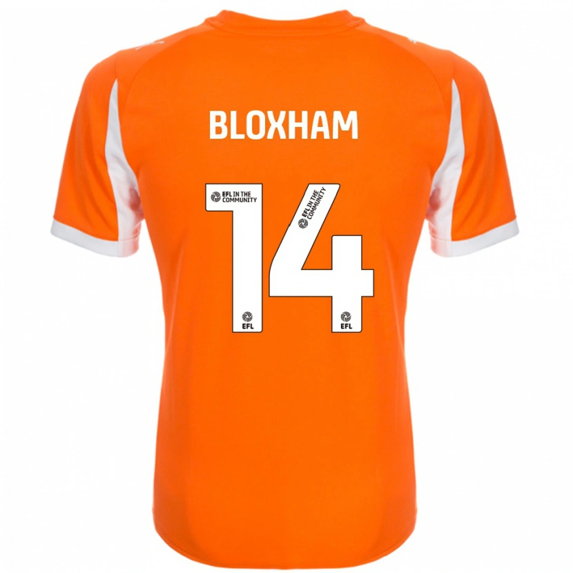 Danxen Mujer Camiseta Tom Bloxham #14 Naranja Blanco 1ª Equipación 2025/26 La Camisa