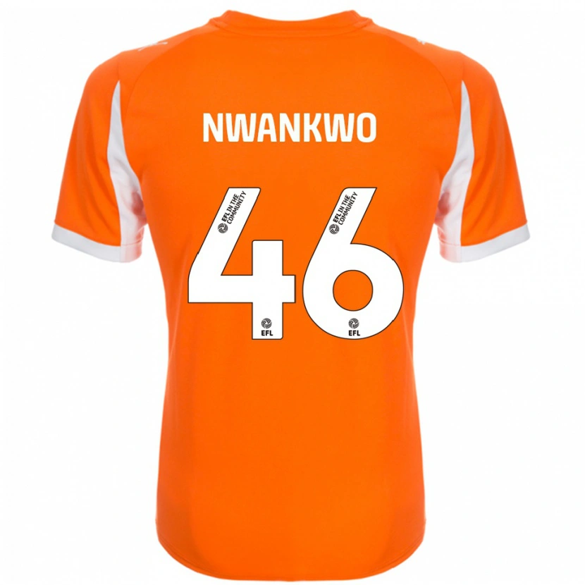 Danxen Mujer Camiseta Oluchukwu Nwankwo #46 Naranja Blanco 1ª Equipación 2025/26 La Camisa