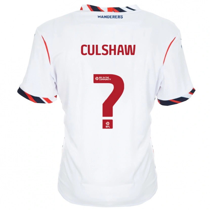 Danxen Mujer Camiseta Emily Culshaw #0 Blanco Rojo 1ª Equipación 2025/26 La Camisa