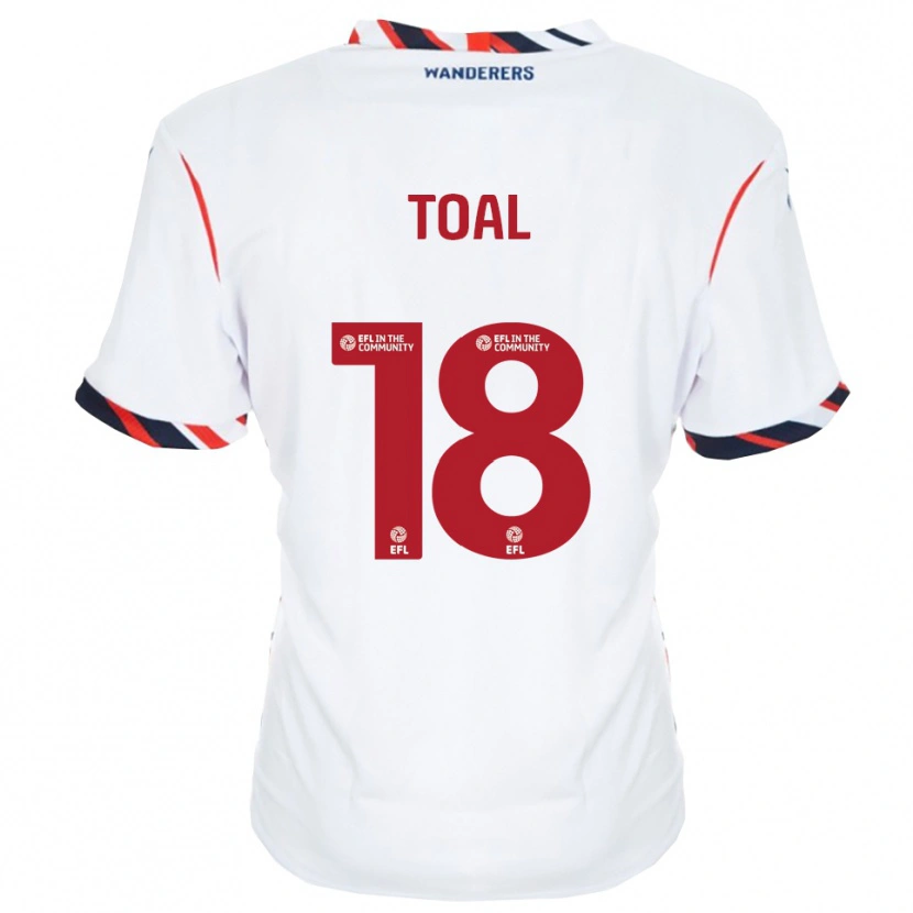 Danxen Mujer Camiseta Eoin Toal #18 Blanco Rojo 1ª Equipación 2025/26 La Camisa