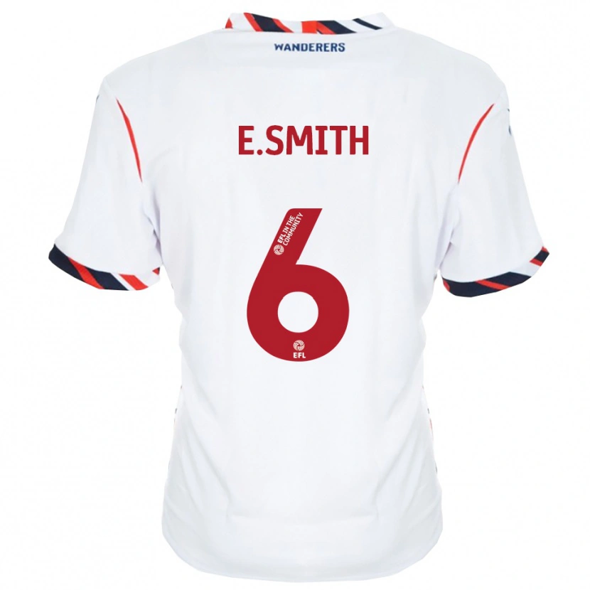 Danxen Mujer Camiseta Erin Smith #6 Blanco Rojo 1ª Equipación 2025/26 La Camisa