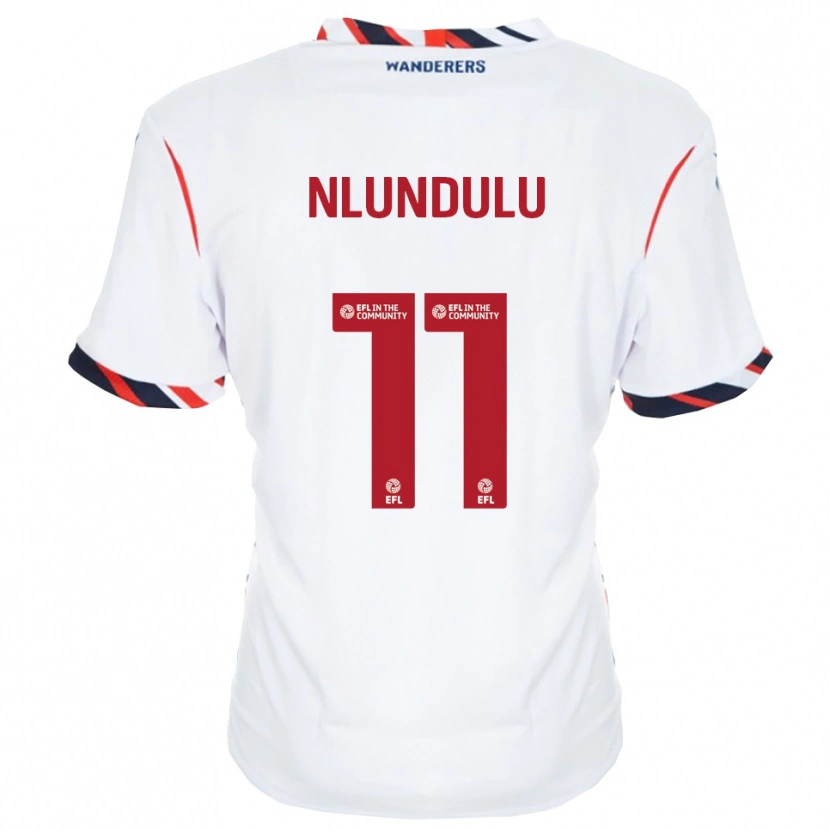 Danxen Mujer Camiseta Dan Nlundulu #11 Blanco Rojo 1ª Equipación 2025/26 La Camisa