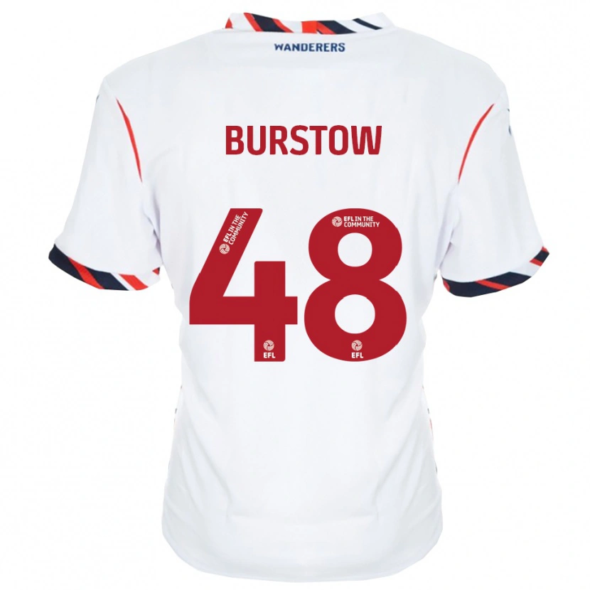 Danxen Mujer Camiseta Mason Burstow #48 Blanco Rojo 1ª Equipación 2025/26 La Camisa