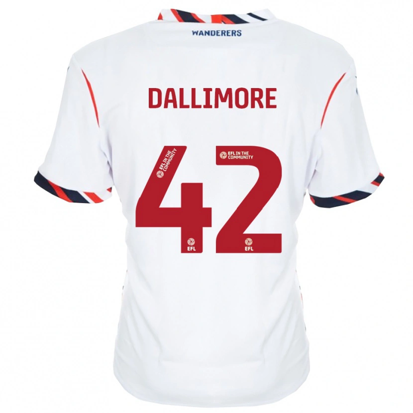 Danxen Mujer Camiseta Jack Dallimore #42 Blanco Rojo 1ª Equipación 2025/26 La Camisa
