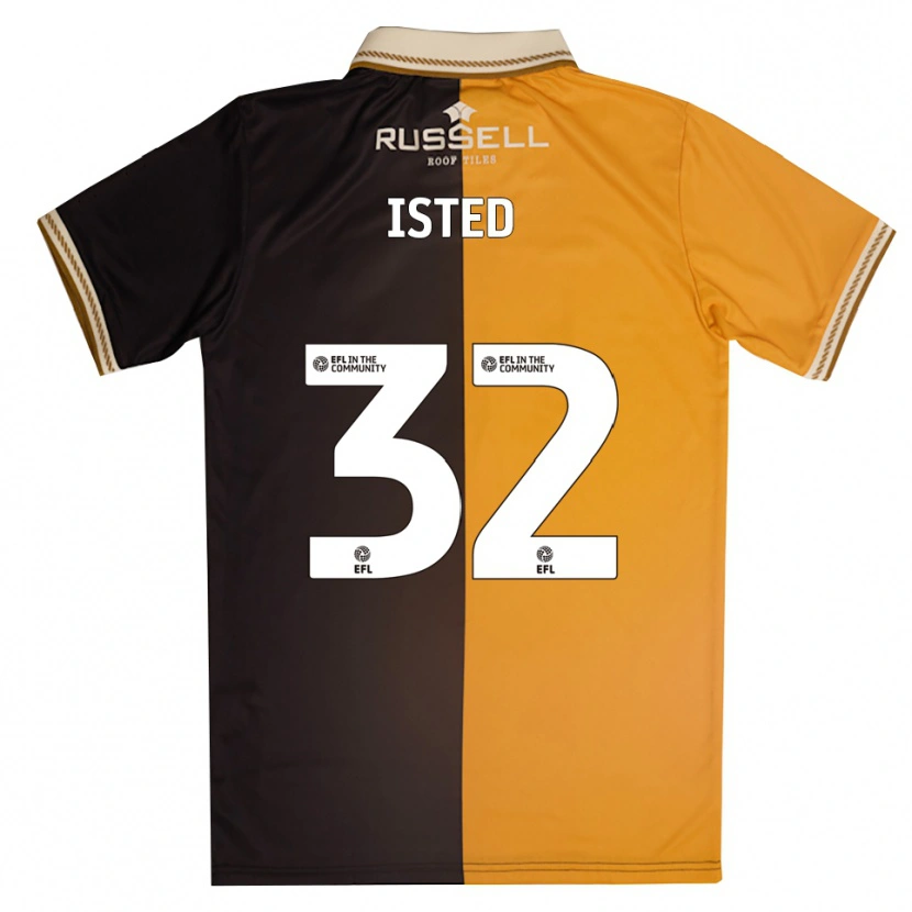 Danxen Mujer Camiseta Harry Isted #32 Amarillo Negro 1ª Equipación 2025/26 La Camisa