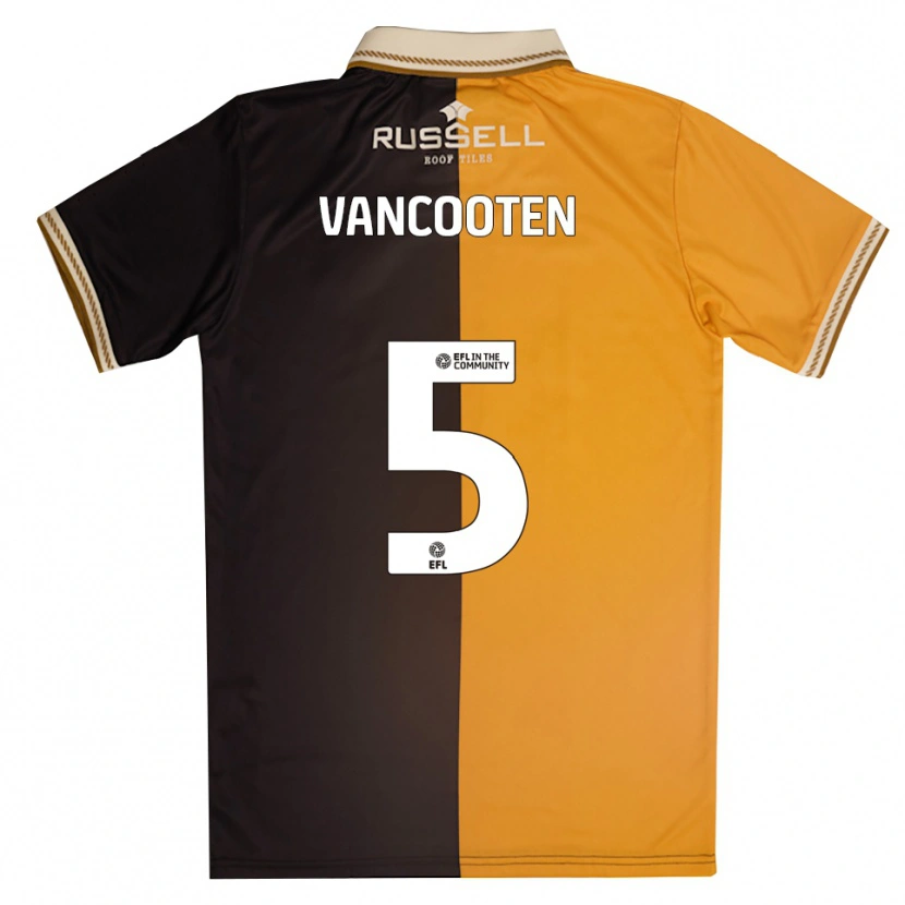 Danxen Mujer Camiseta Terence Vancooten #5 Amarillo Negro 1ª Equipación 2025/26 La Camisa