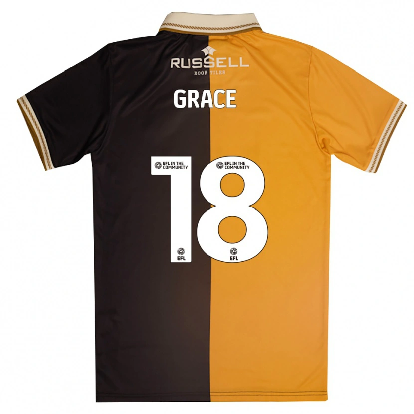 Danxen Mujer Camiseta Grace Hennessy-Fernåndez #18 Amarillo Negro 1ª Equipación 2025/26 La Camisa