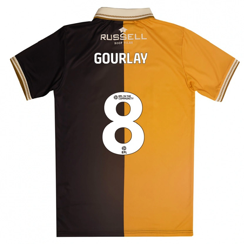 Danxen Mujer Camiseta Elisha Gourlay #8 Amarillo Negro 1ª Equipación 2025/26 La Camisa