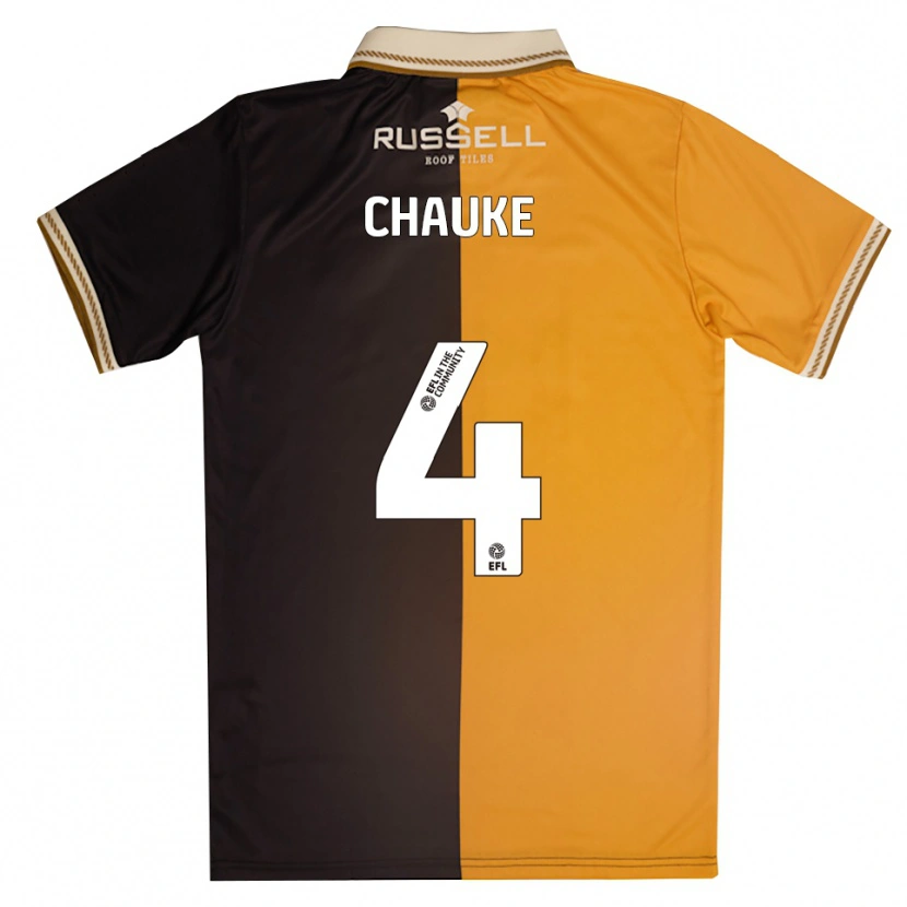 Danxen Mujer Camiseta Kgaogelo Chauke #4 Amarillo Negro 1ª Equipación 2025/26 La Camisa