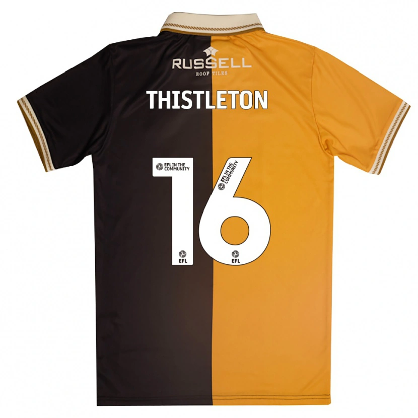 Danxen Mujer Camiseta Bodi Thistleton #16 Amarillo Negro 1ª Equipación 2025/26 La Camisa