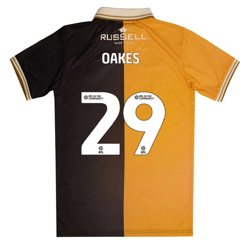 Danxen Mujer Camiseta Toby Oakes #29 Amarillo Negro 1ª Equipación 2025/26 La Camisa