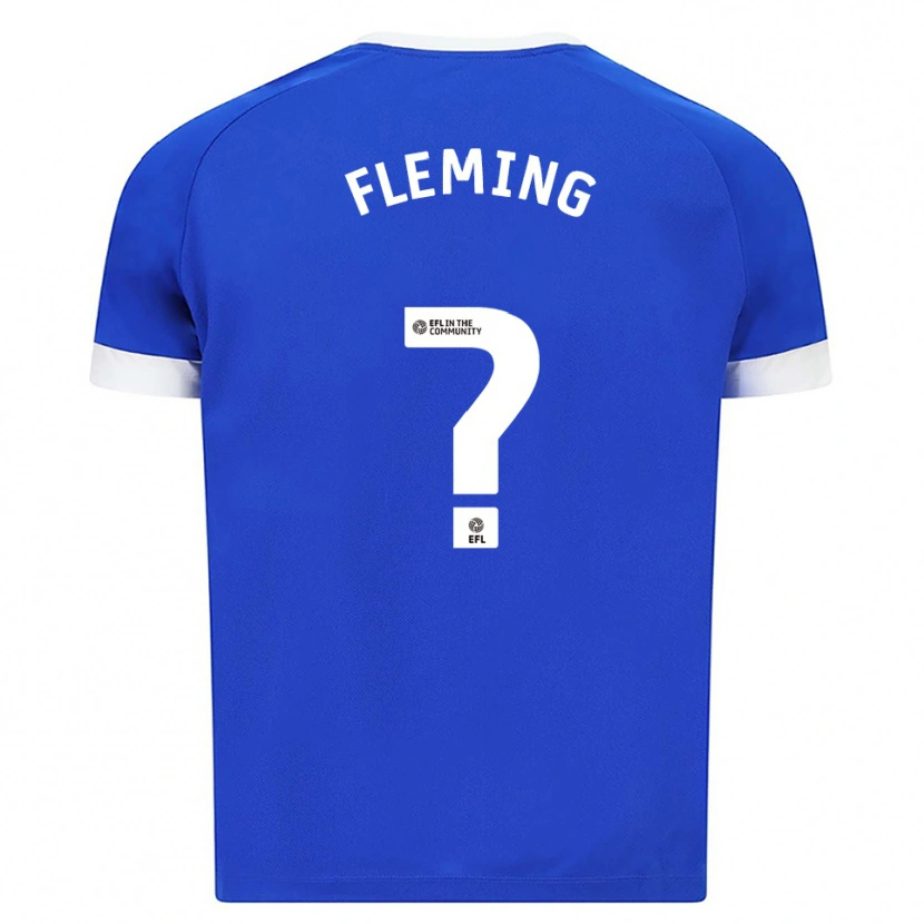 Danxen Mujer Camiseta Cole Fleming #0 Azul Blanco 1ª Equipación 2025/26 La Camisa