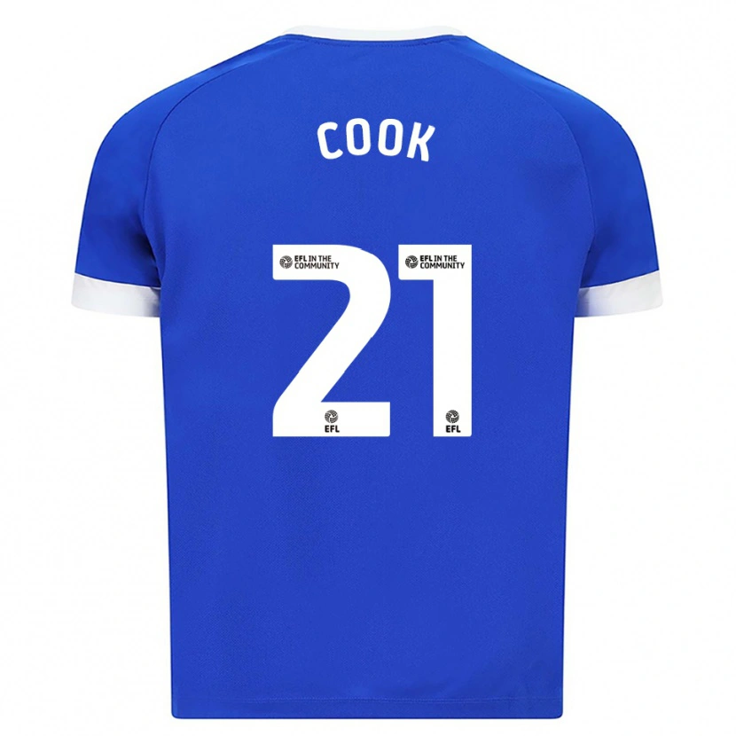 Danxen Mujer Camiseta Mikayla Cook #21 Azul Blanco 1ª Equipación 2025/26 La Camisa
