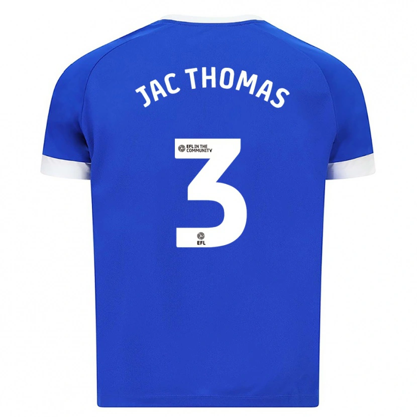 Danxen Mujer Camiseta Jac Thomas #3 Azul Blanco 1ª Equipación 2025/26 La Camisa