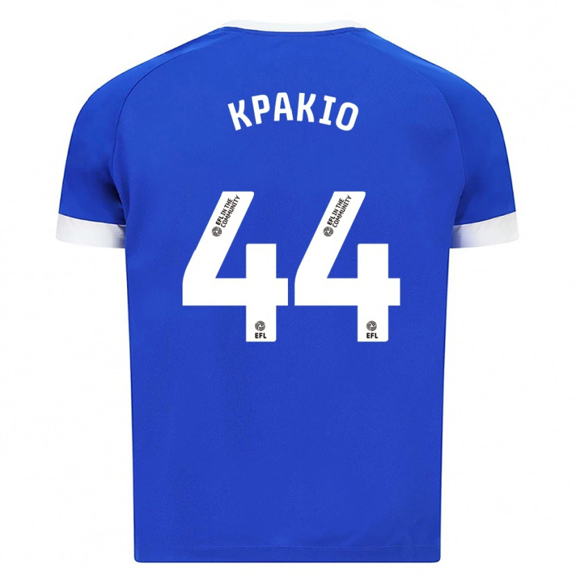 Danxen Mujer Camiseta Ronan Kpakio #44 Azul Blanco 1ª Equipación 2025/26 La Camisa