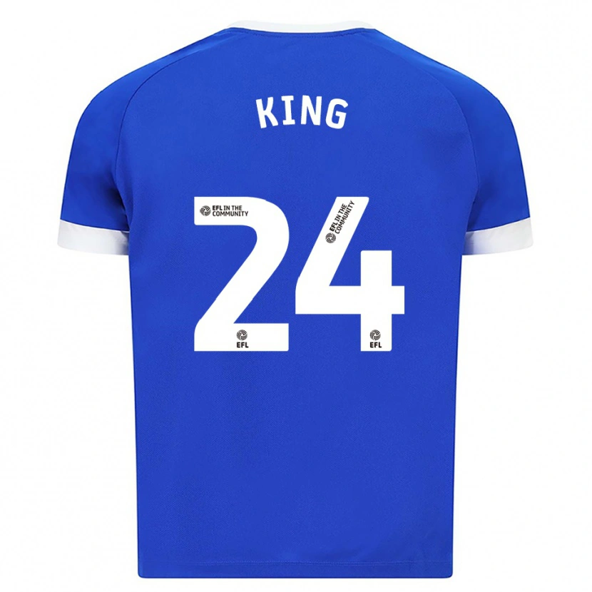 Danxen Mujer Camiseta Eli King #24 Azul Blanco 1ª Equipación 2025/26 La Camisa
