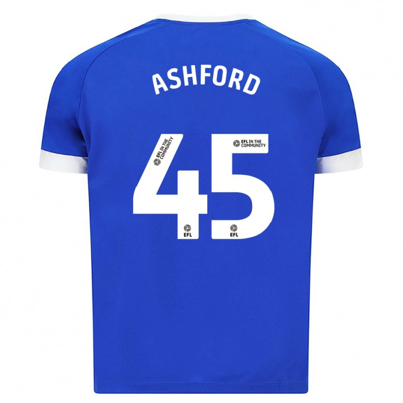 Danxen Mujer Camiseta Cian Ashford #45 Azul Blanco 1ª Equipación 2025/26 La Camisa