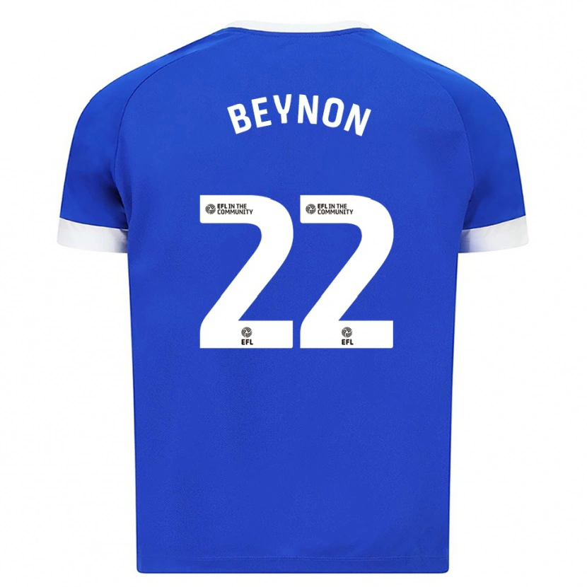 Danxen Mujer Camiseta Emma Beynon #22 Azul Blanco 1ª Equipación 2025/26 La Camisa