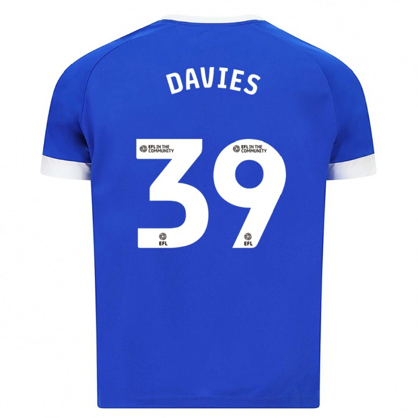 Danxen Mujer Camiseta Isaak Davies #39 Azul Blanco 1ª Equipación 2025/26 La Camisa