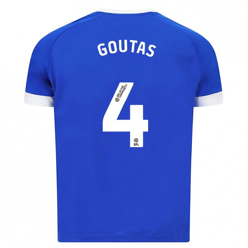 Danxen Mujer Camiseta Dimitrios Goutas #4 Azul Blanco 1ª Equipación 2025/26 La Camisa