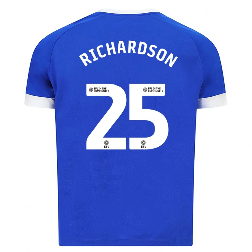 Danxen Mujer Camiseta Tija Richardson #25 Azul Blanco 1ª Equipación 2025/26 La Camisa
