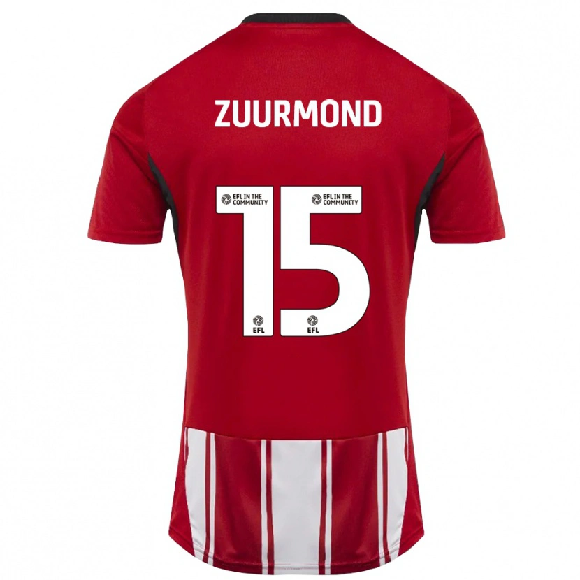 Danxen Mujer Camiseta Ishbel Zuurmond #15 Rojo Blanco Negro 1ª Equipación 2025/26 La Camisa