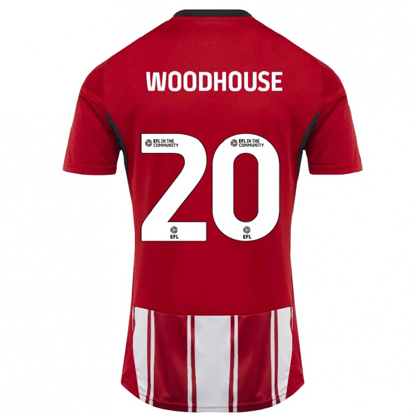 Danxen Mujer Camiseta Luca Woodhouse #20 Rojo Blanco Negro 1ª Equipación 2025/26 La Camisa