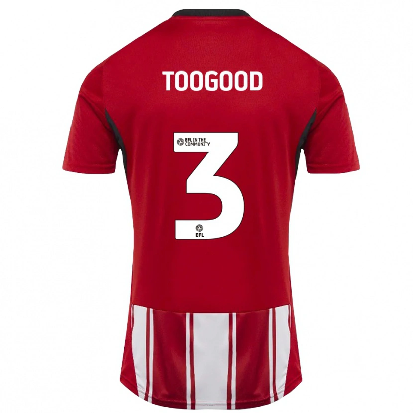 Danxen Mujer Camiseta Emily Toogood #3 Rojo Blanco Negro 1ª Equipación 2025/26 La Camisa