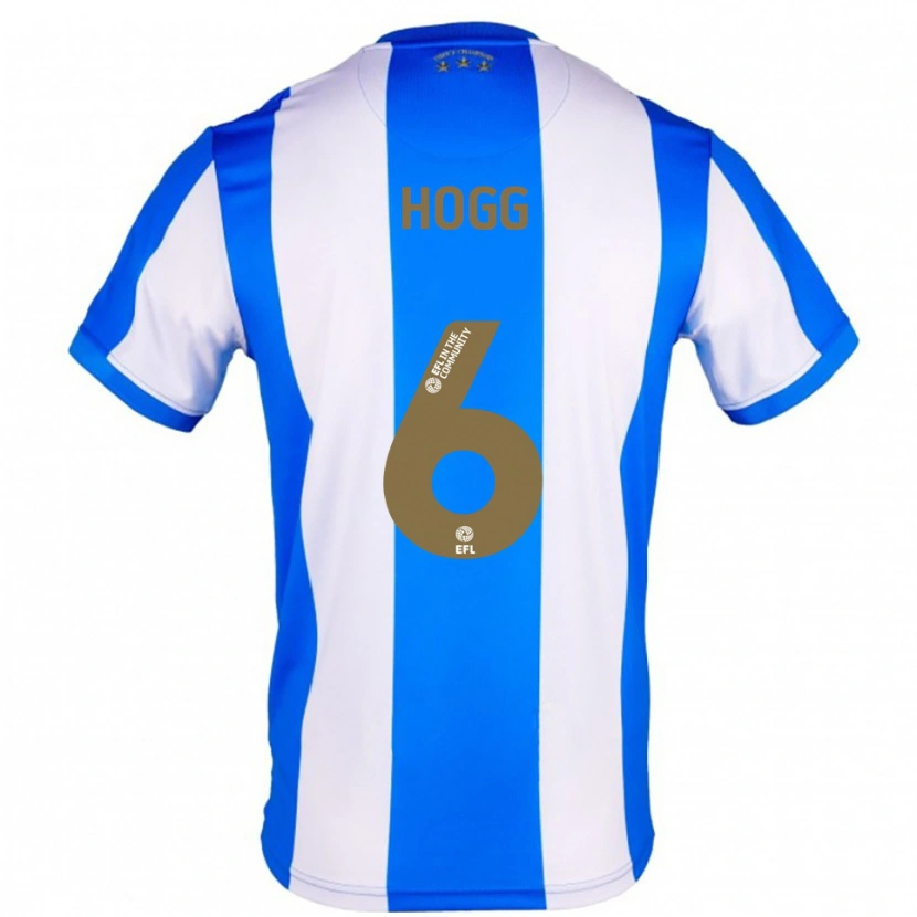 Danxen Mujer Camiseta Jonathan Hogg #6 Azul Blanco 1ª Equipación 2025/26 La Camisa