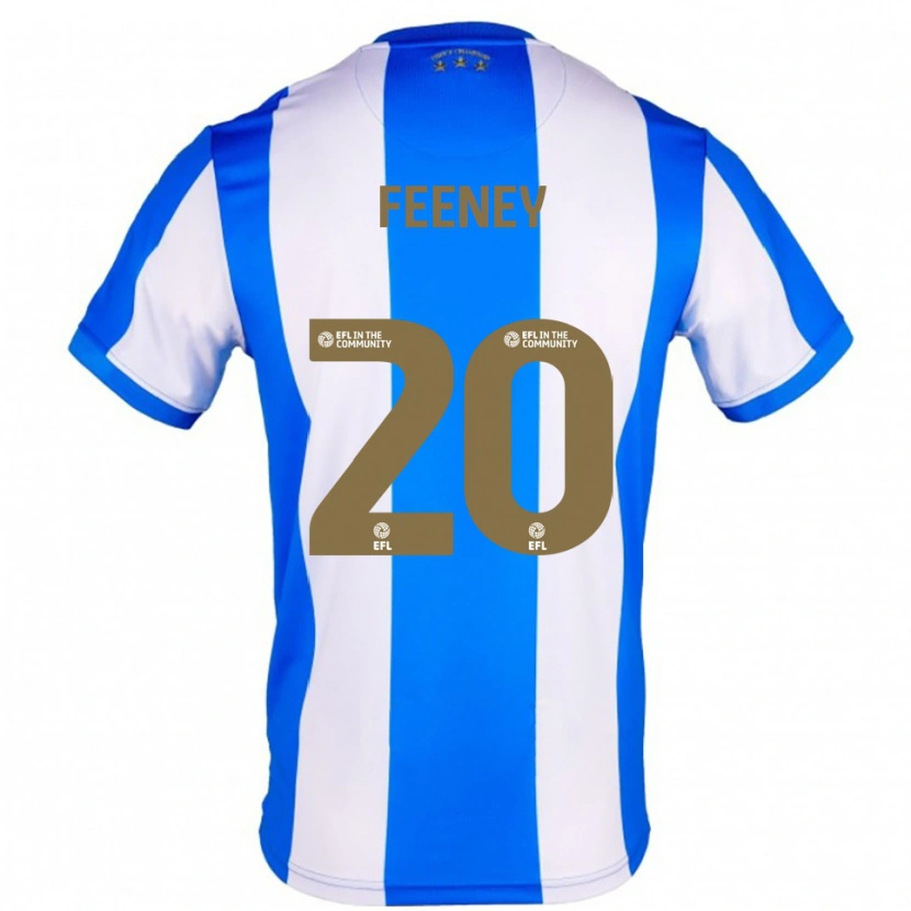Danxen Mujer Camiseta Josh Feeney #20 Azul Blanco 1ª Equipación 2025/26 La Camisa