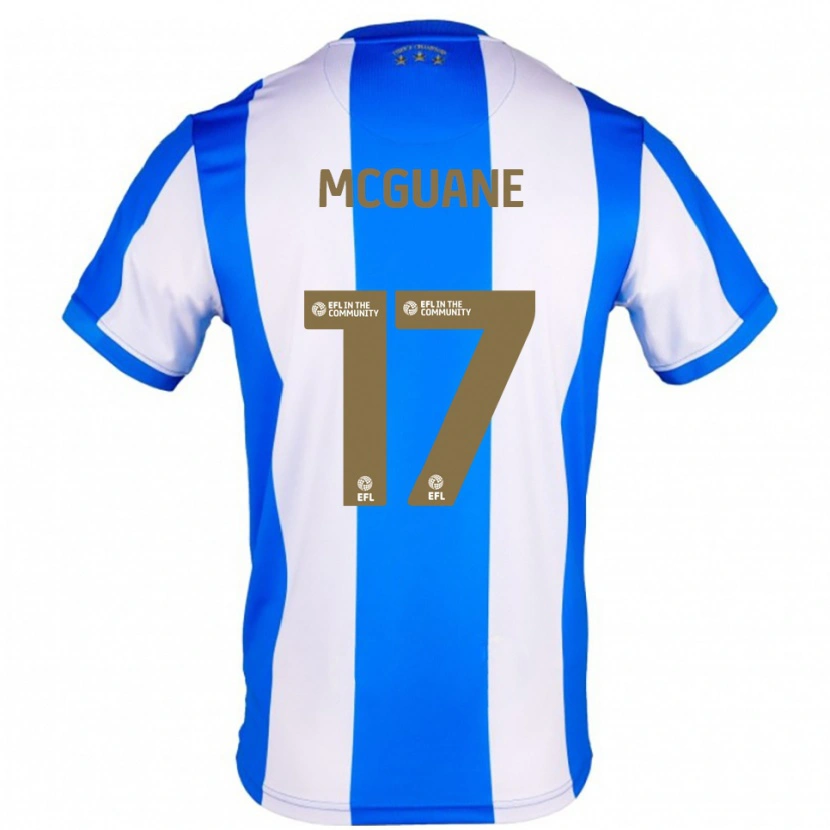 Danxen Mujer Camiseta Marcus Mcguane #17 Azul Blanco 1ª Equipación 2025/26 La Camisa
