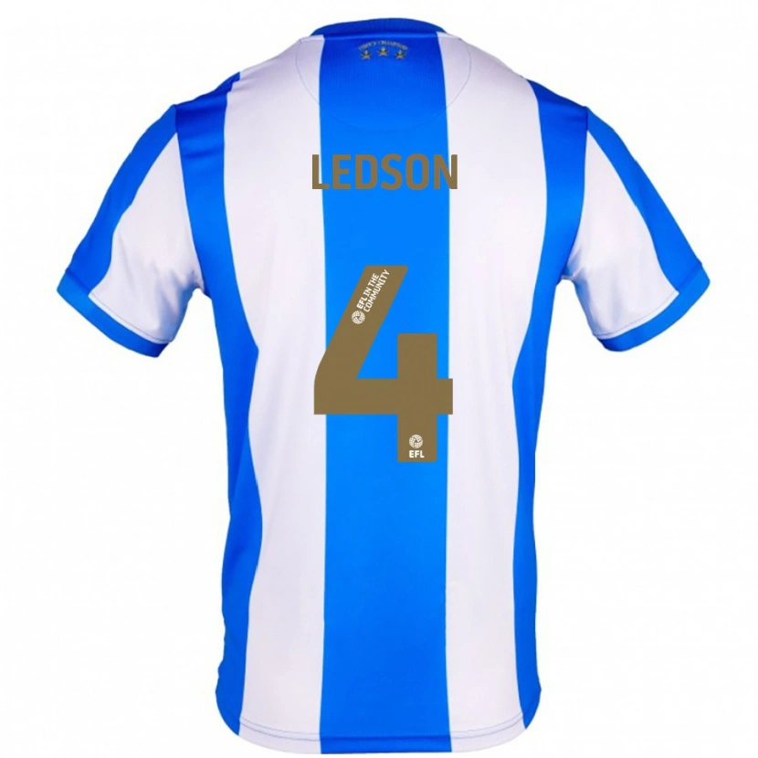 Danxen Mujer Camiseta Ryan Ledson #4 Azul Blanco 1ª Equipación 2025/26 La Camisa