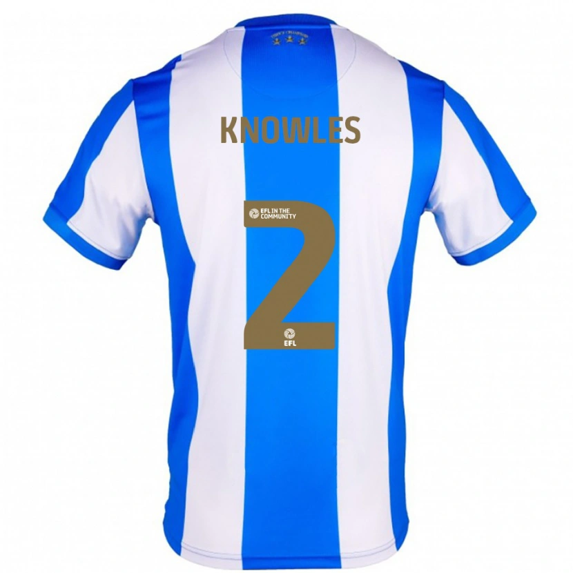 Danxen Mujer Camiseta Charlie Knowles #2 Azul Blanco 1ª Equipación 2025/26 La Camisa
