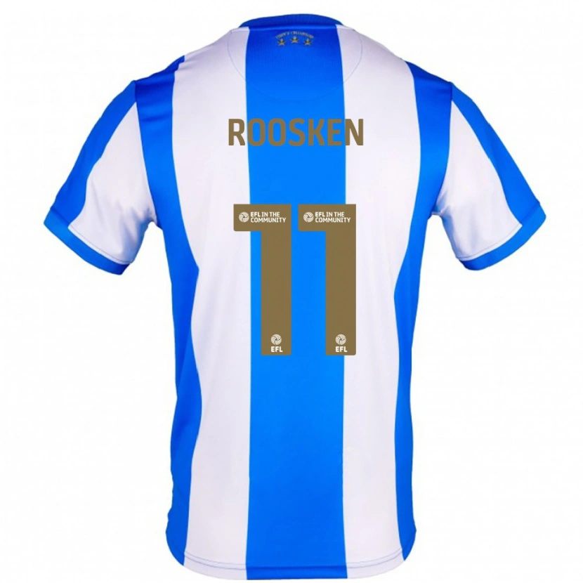 Danxen Mujer Camiseta Ruben Roosken #11 Azul Blanco 1ª Equipación 2025/26 La Camisa
