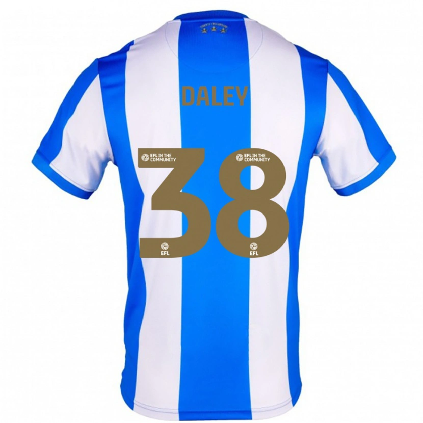 Danxen Mujer Camiseta Luke Daley #38 Azul Blanco 1ª Equipación 2025/26 La Camisa