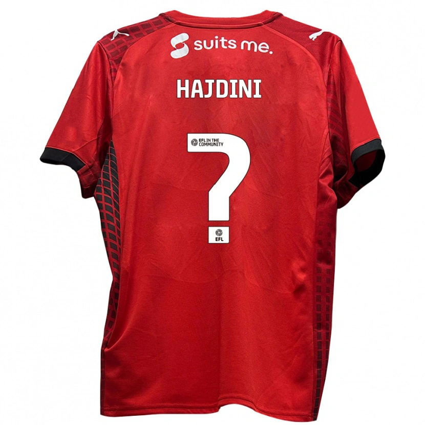Danxen Mujer Camiseta Anduan Hajdini #0 Rojo Negro 1ª Equipación 2025/26 La Camisa