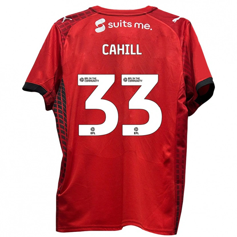 Danxen Mujer Camiseta Killian Cahill #33 Rojo Negro 1ª Equipación 2025/26 La Camisa