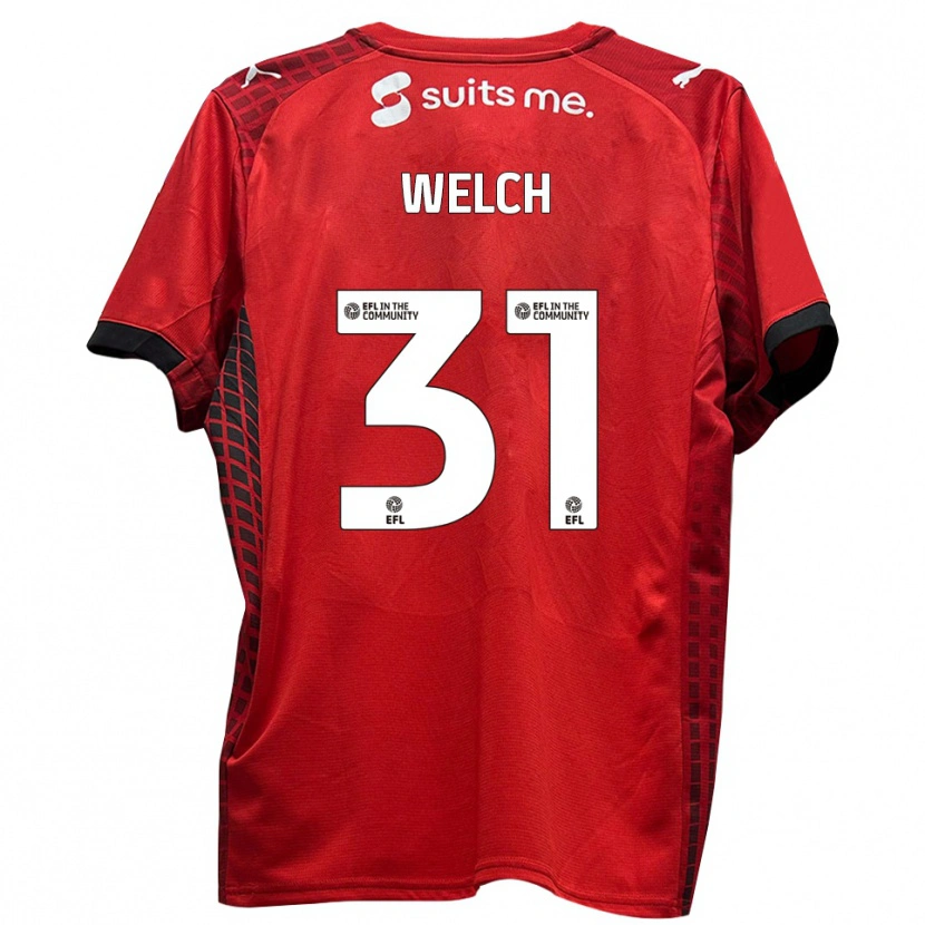 Danxen Mujer Camiseta Makai Welch #31 Rojo Negro 1ª Equipación 2025/26 La Camisa