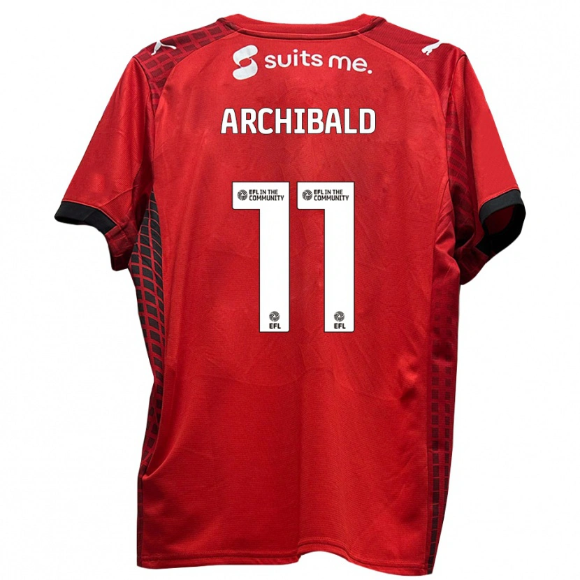 Danxen Mujer Camiseta Theo Archibald #11 Rojo Negro 1ª Equipación 2025/26 La Camisa