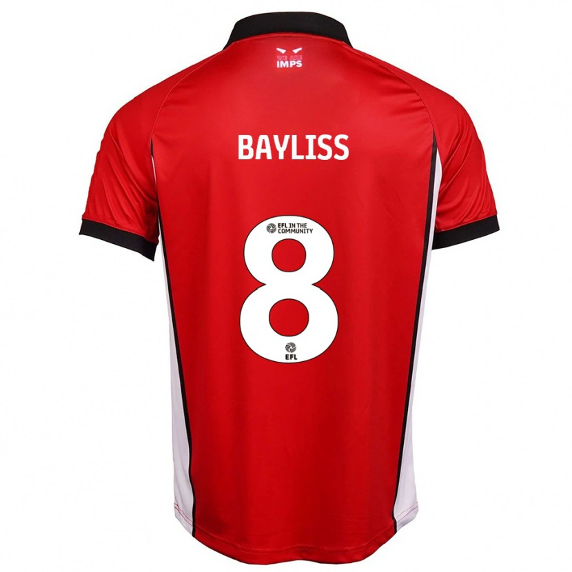 Danxen Mujer Camiseta Tom Bayliss #8 Rojo Blanco 1ª Equipación 2025/26 La Camisa